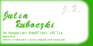 julia ruboczki business card